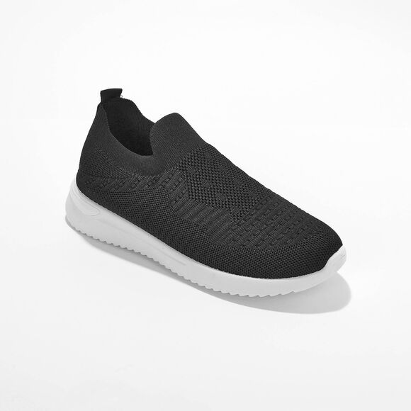 Baskets textile mesh légères, à enfiler (noir) Baskets textile mesh légères, à enfiler (noir)